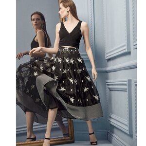 ❤️ Noir by Sachin & Babi Plunge neck crop top, Black, Size XS